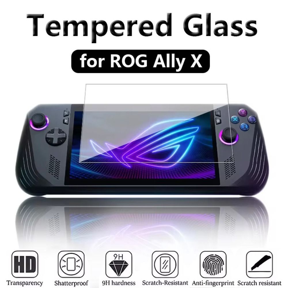 Gaming Console Rog - HDゲームコンソール用スクリーンプロテクター,7インチ,ポータブル保護フィルム,防爆アクセサリ,rog ally xに適しています,2024, 3個