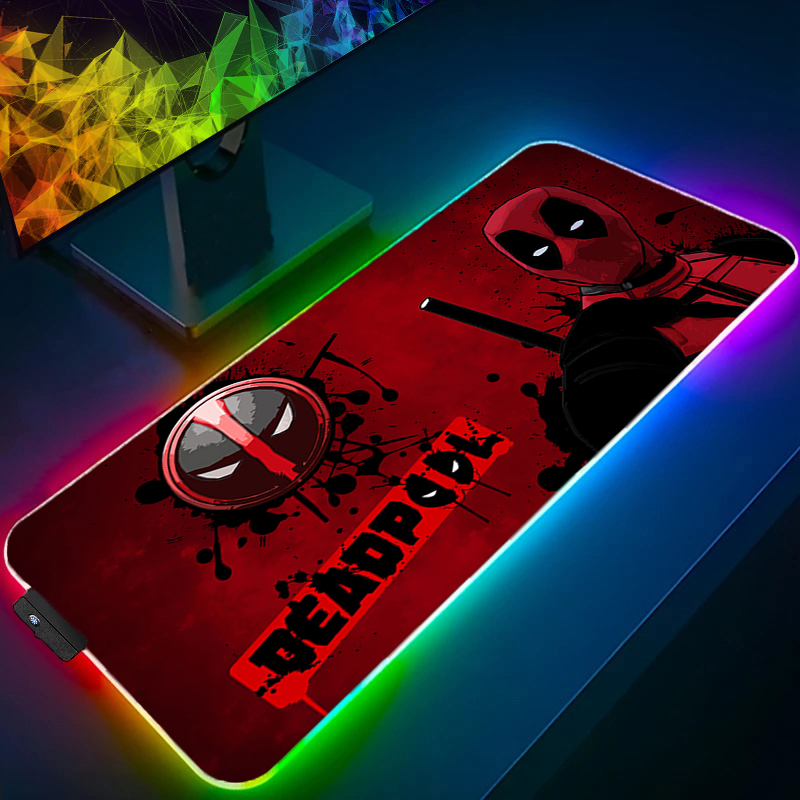 Pad Gaming Console - LED マウスパッドゲーミングバックライトロックエッジアニメアクセサリー RGB マウスパッドゲーマー PC コンプリートコンピュータ