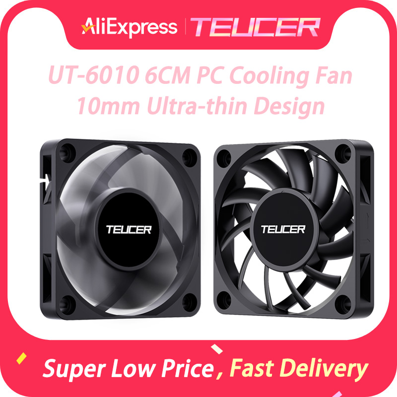 Console Gaming Pc Case - TEUCER UT-6010 6cm超薄型冷却ファン 12V 4PIN PWM