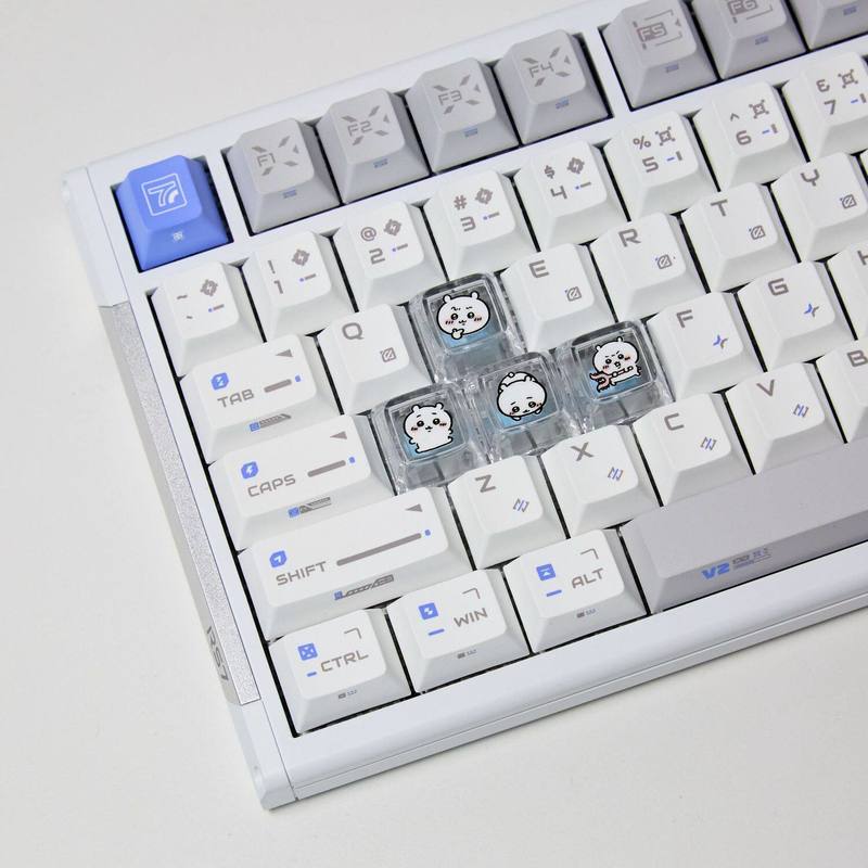 Pad Gaming Console - Chiikawa 4 個手作り透明 PC バックライト付きパーソナライズされたキーキャップメカニカルキーボードゲーマー用カスタム装飾キーキャップ