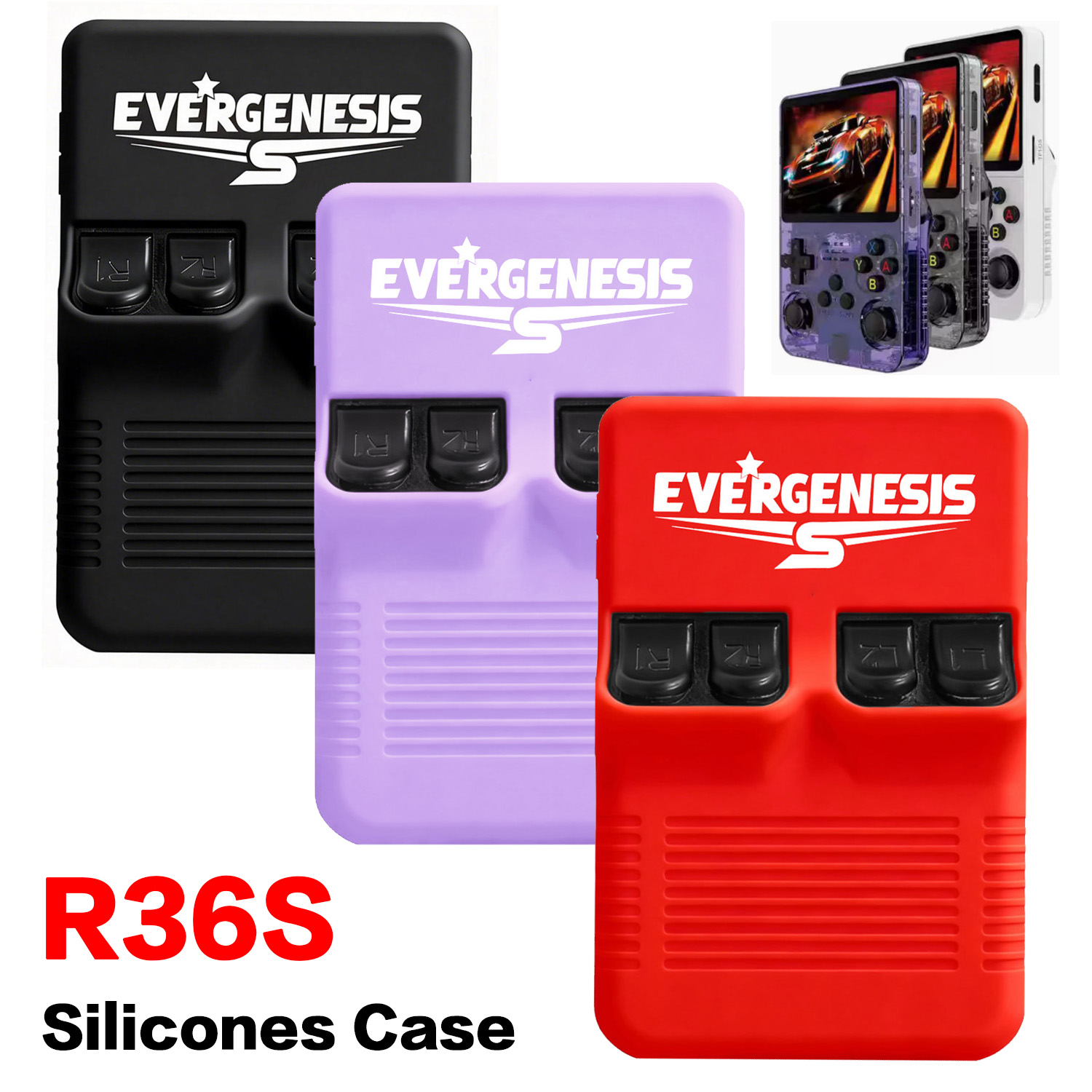 Gaming Console Box - R36S シリコンケースハンドヘルドゲームコンソールシリコン保護カバー傷防止収納ボックスソフトシェル R36S ゲームアクセサリー用