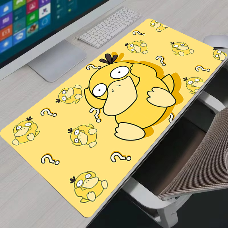 Pad Gaming Console - マウスパッドアニメ P-ポケモン Psyduck XXL 大型ゲーミングマウスパッドノンスリップラバーデスクマットラップトップ PC