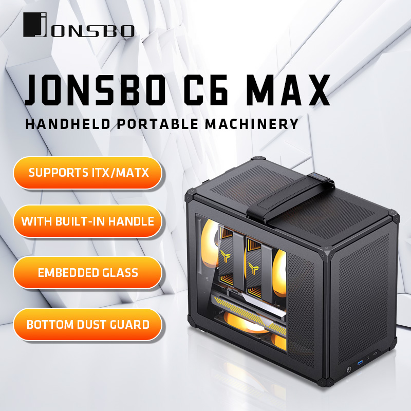 Console Gaming Pc Case - JONSBO C6 MAX メッシュハンドルMATXケース ツール不要の組み立て コンパクトタワーケース