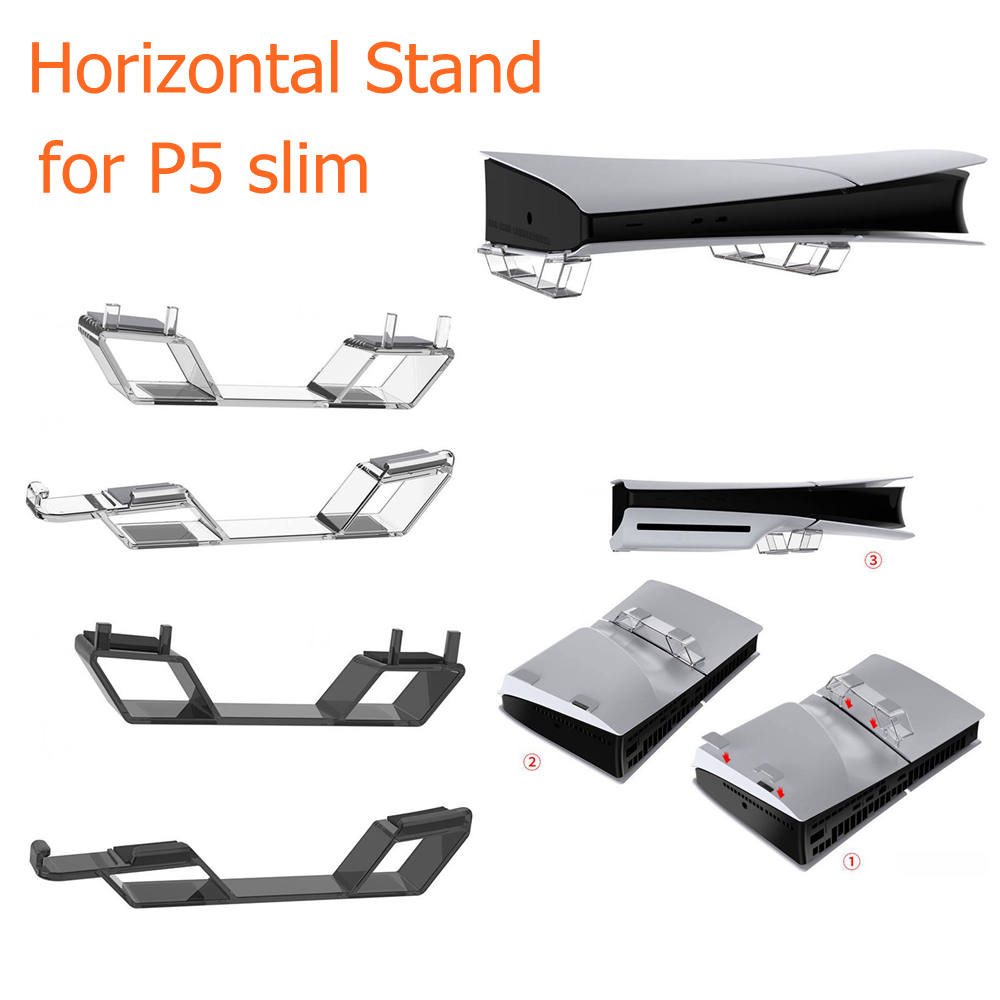 Gaming Console Stand - Ps5用の水平スタンド,省スペースデザイン,プレイステーション5アクセサリー,デジタルディスクゲームコンソールホルダー,スリムアクセサリー