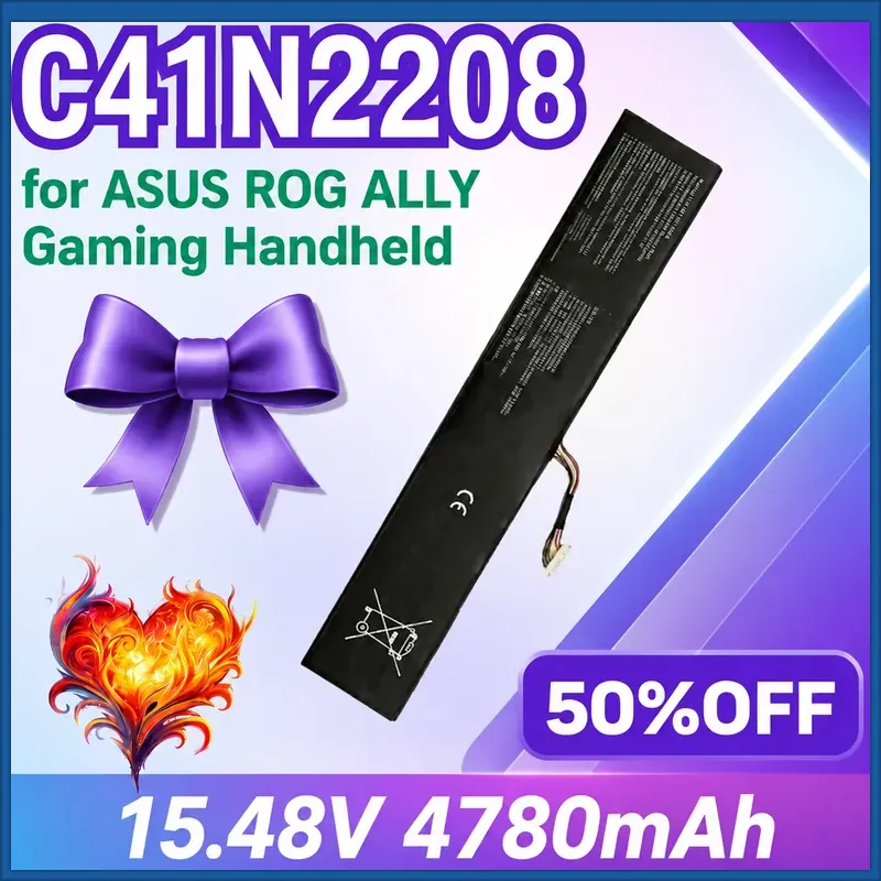 Gaming Console Rog - 新しい C41N2208 4780mAh 15.48V ハンドヘルドゲームコンソールバッテリー ASUS