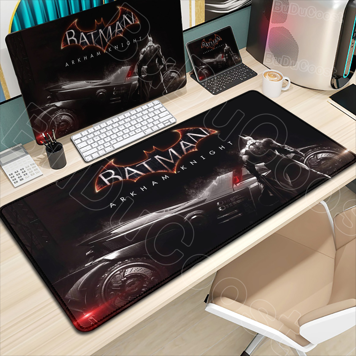 B-バットマンマウスパッド HD 大型ゲームノンスリップラバ - Gaming Console Portable Pc のレビューと価格