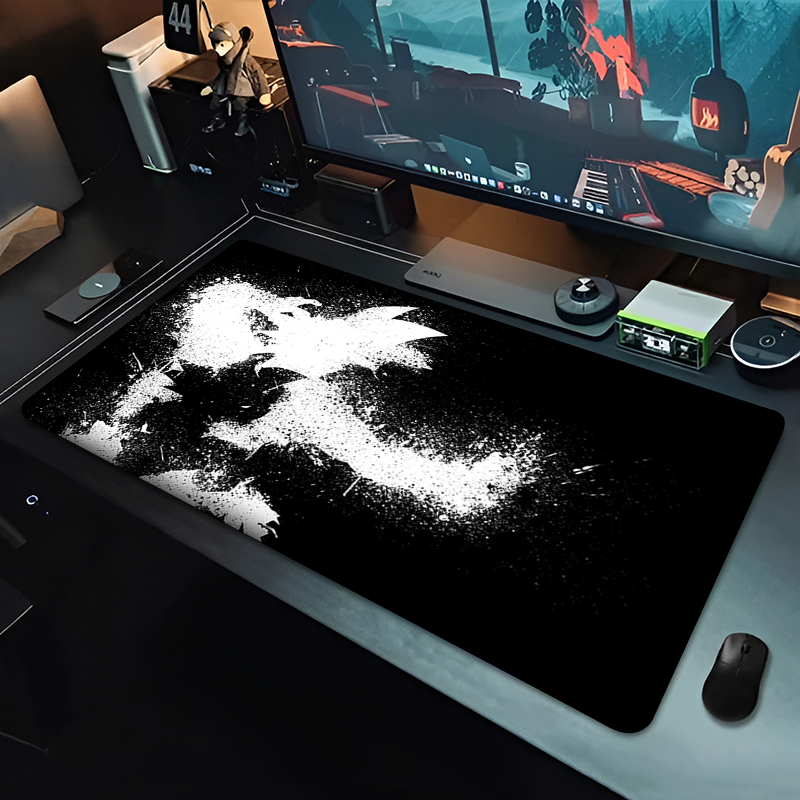 DBZ ブラックアニメマウスパッドドラゴンボール大型 PC  - Pad Gaming Console のレビューと価格