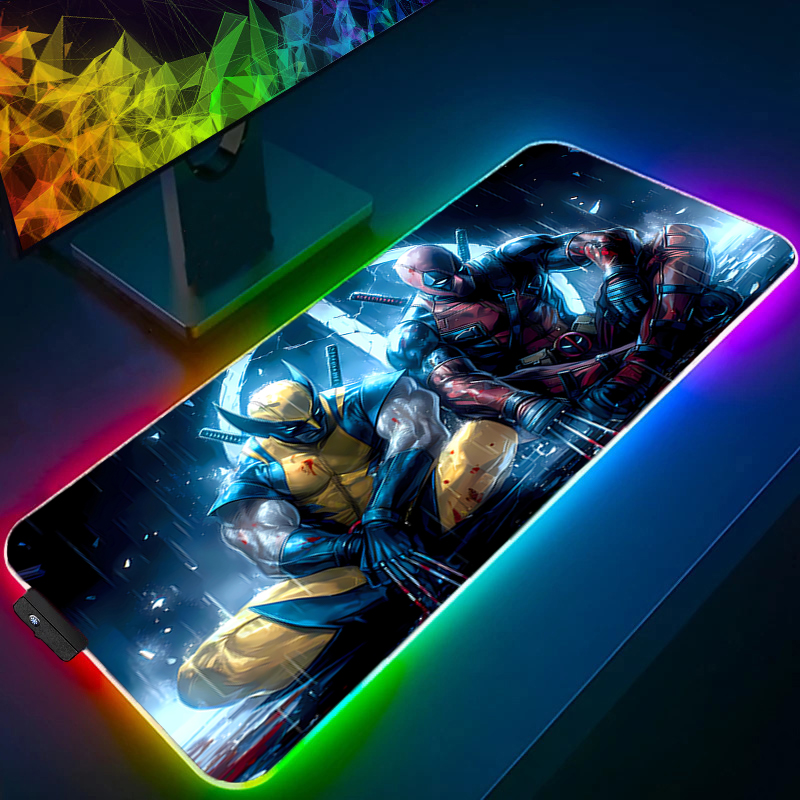 LED マウスパッドゲーミングバックライトロックエッジアニメ - Pad Gaming Console のレビューと価格