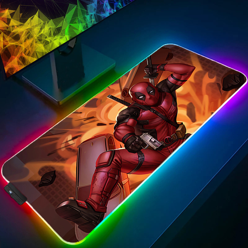 LED マウスパッドゲーミングバックライトロックエッジアニメ - Pad Gaming Console のレビューと価格