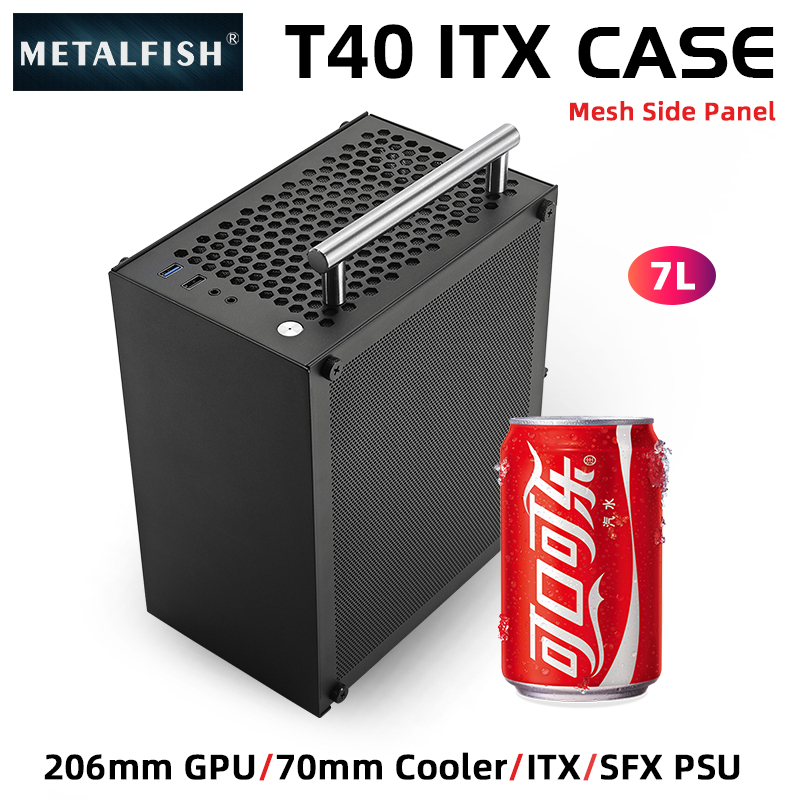 METALFISH T40 Mini ITX ブラックケース - Console Gaming Pc Case のレビューと価格