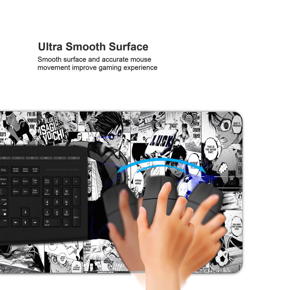 黒と白のアニメマウスパッドPC XXLゲーマーキャビネットマ - Gaming Console Portable Pc のレビューと価格