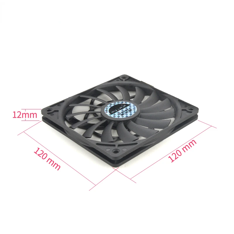 超薄型冷却ファン,120mm,4ピン,温度制御,サイレント, - Console Gaming Pc Case のレビューと価格
